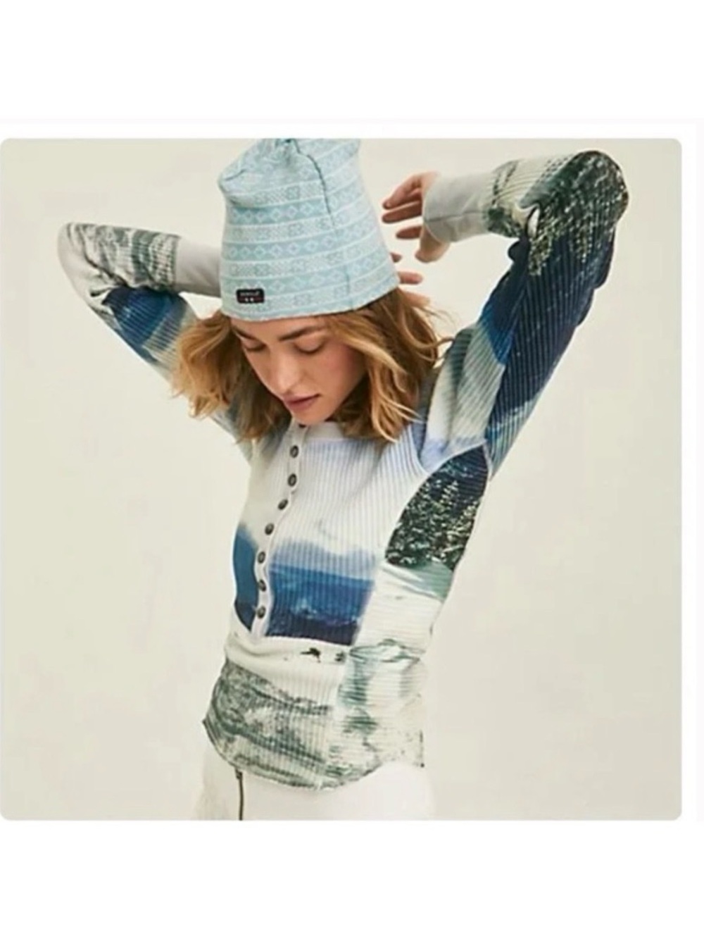 FP MOVEMENT ALL RIBBED OUT PRINT LAYER
